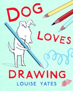 dog loves drawing